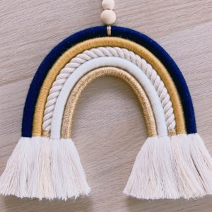 Arc-en-ciel Charles: bleu nuit, ocre, blanc cassé