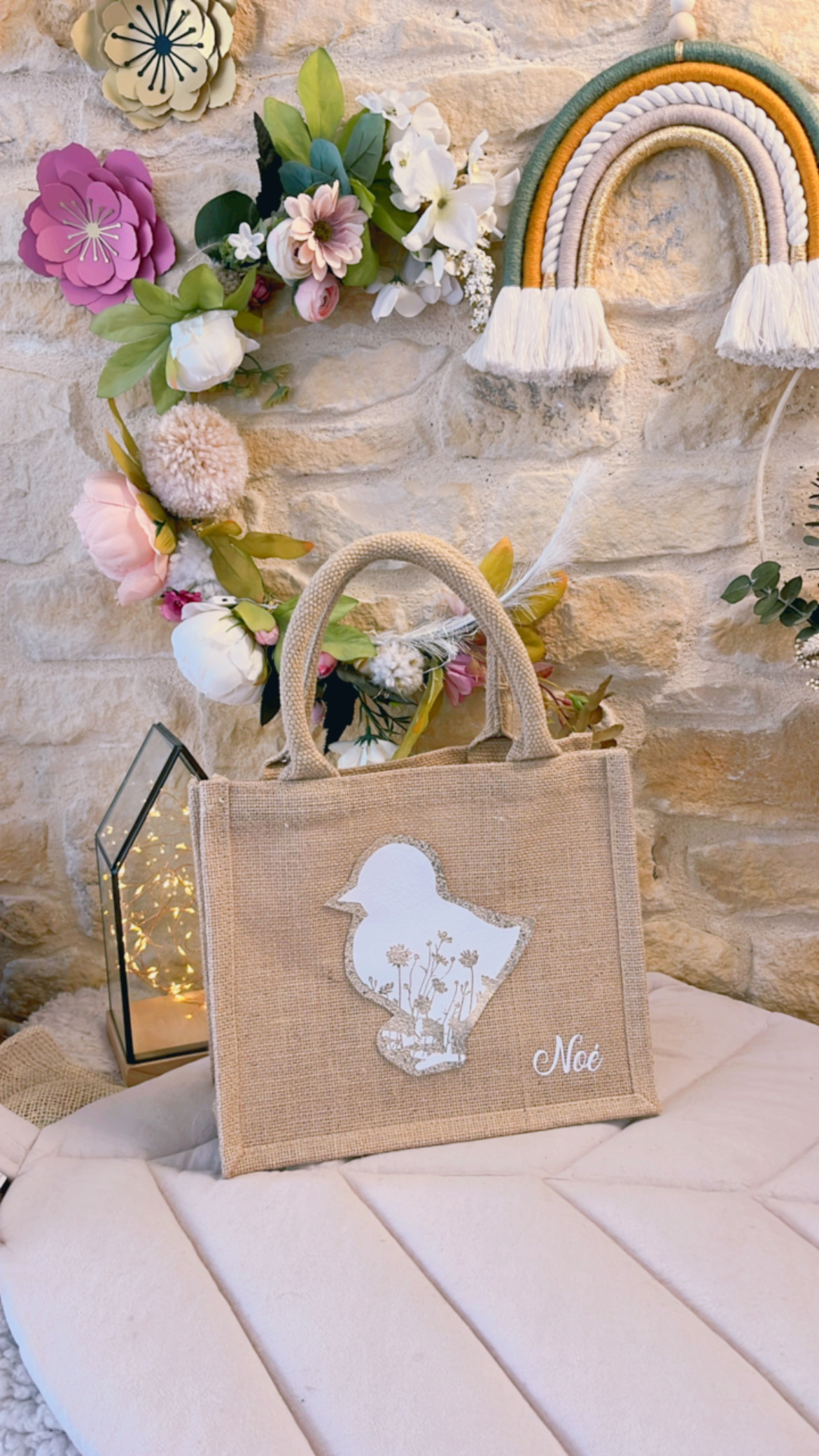 Cabas Jute petit modèle Pâques – Image 2