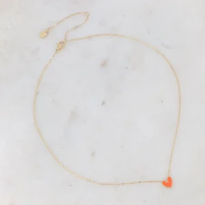 Collier Cœur Orange