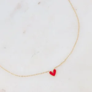 Collier Coeur Rouge