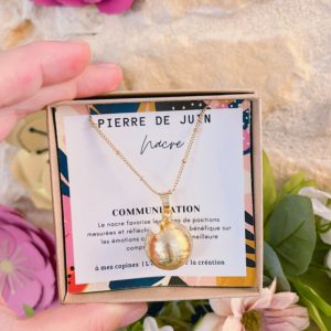 Bola de grossesse or brossé avec pierre de naissance