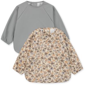 Lot de 2 bavoirs à manches longues 6-12 mois | Safari