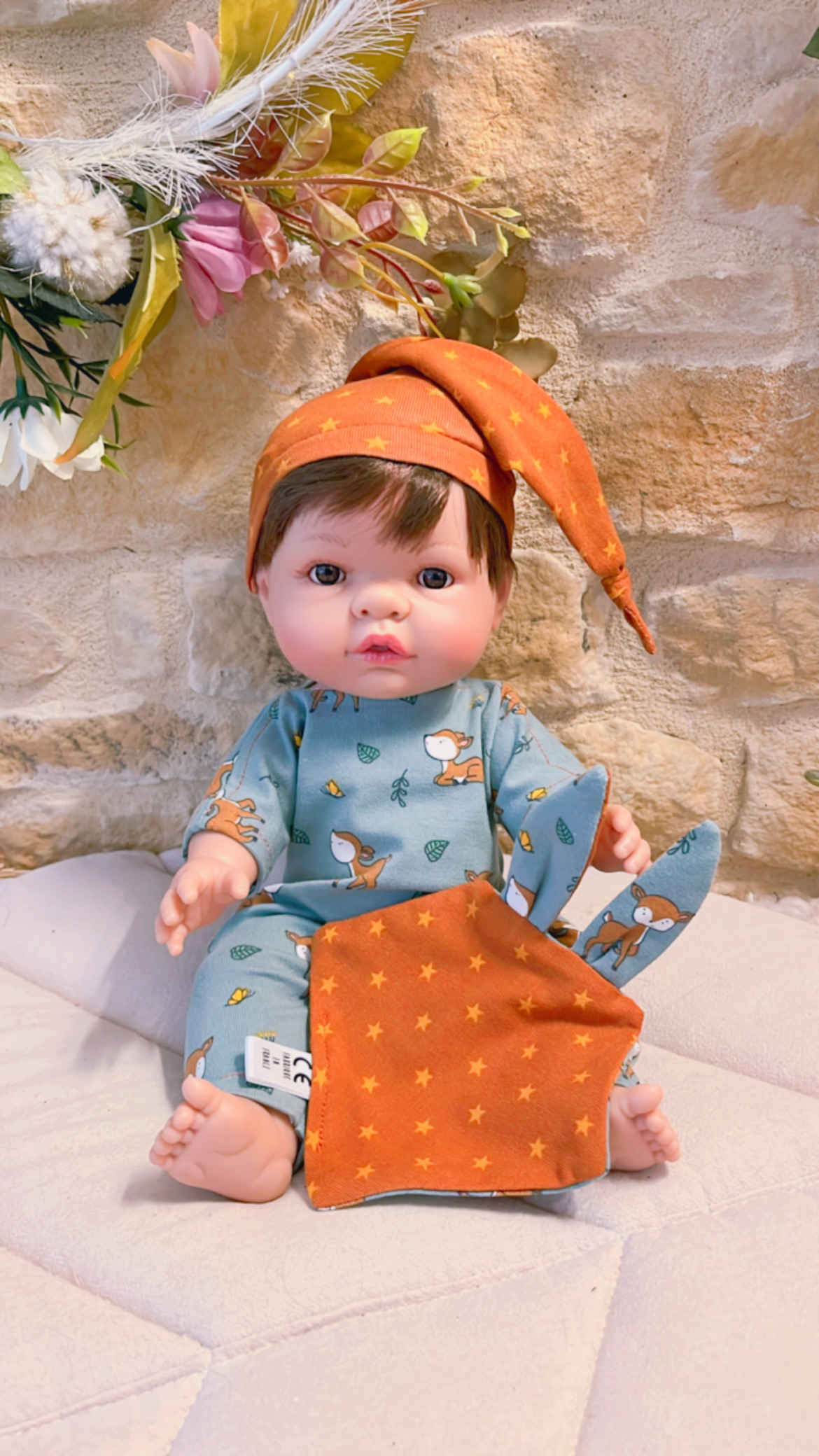 Tenue ensemble pyjama doudou bonnet faon