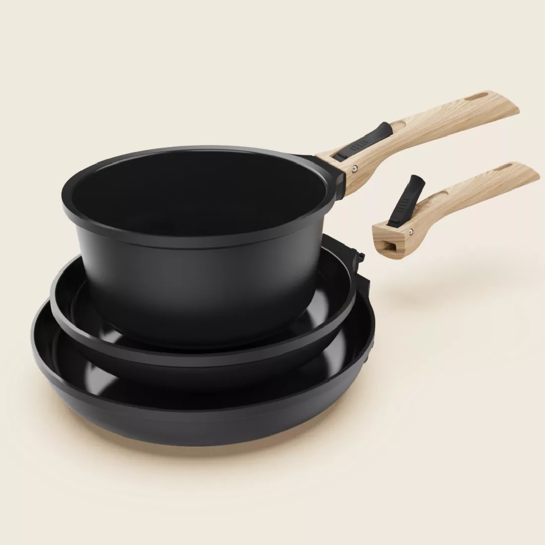 Trio Poêles/Casserole Graphite, Cookut