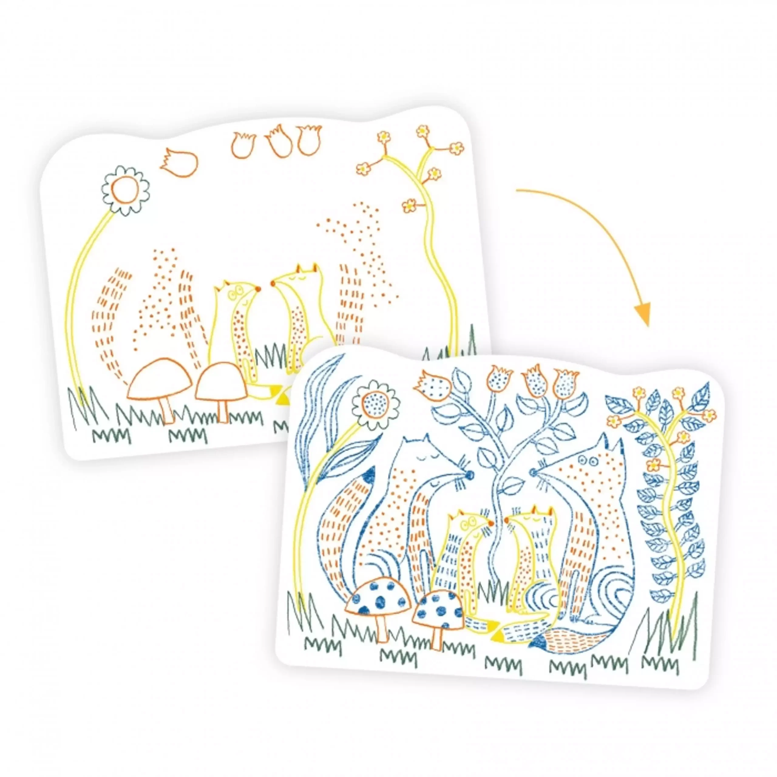 Coloriage Familles des sous-bois, Djeco – Image 2