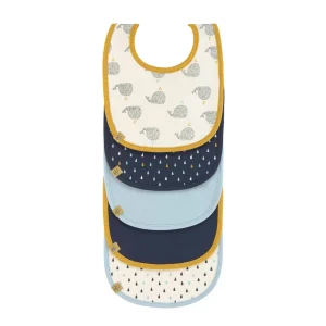 Lot de 5 Bavoirs Imperméables Baleine