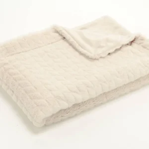 Plaid Crème Chevrons 130×170