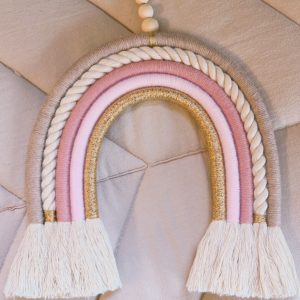 Arc-en-ciel beige vieux rose poudré doré