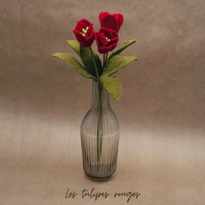 Rose Rouge en Feutrine Artisanales – New Heidi