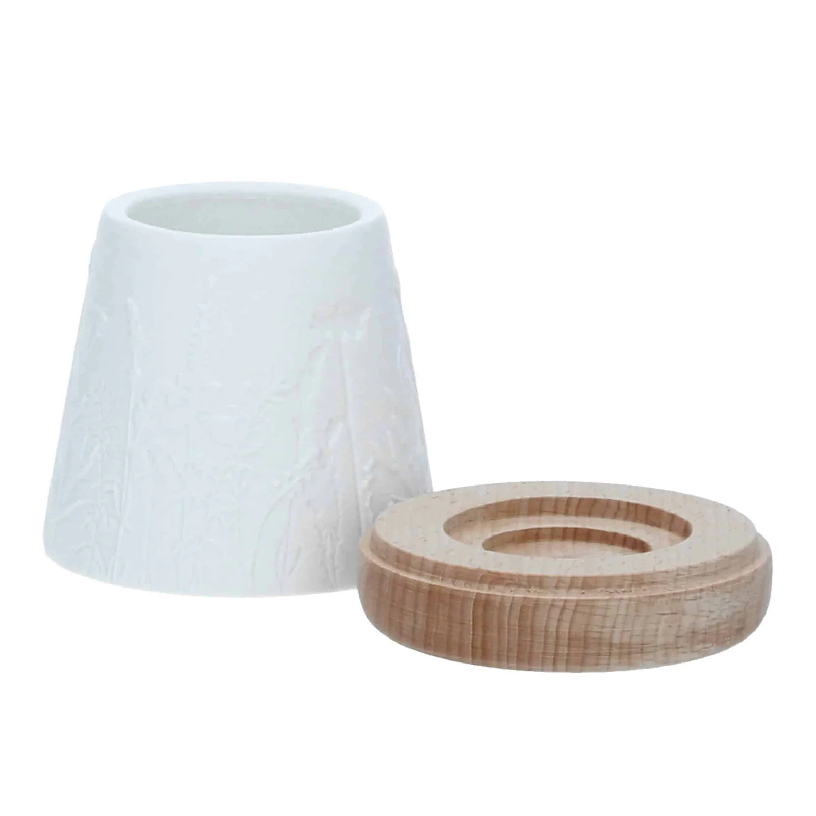 Photophore Porcelaine Support Bois – Image 2