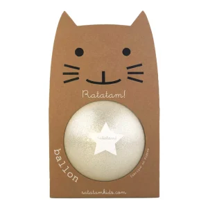 Ballon bulle 15cm | Argent pailleté