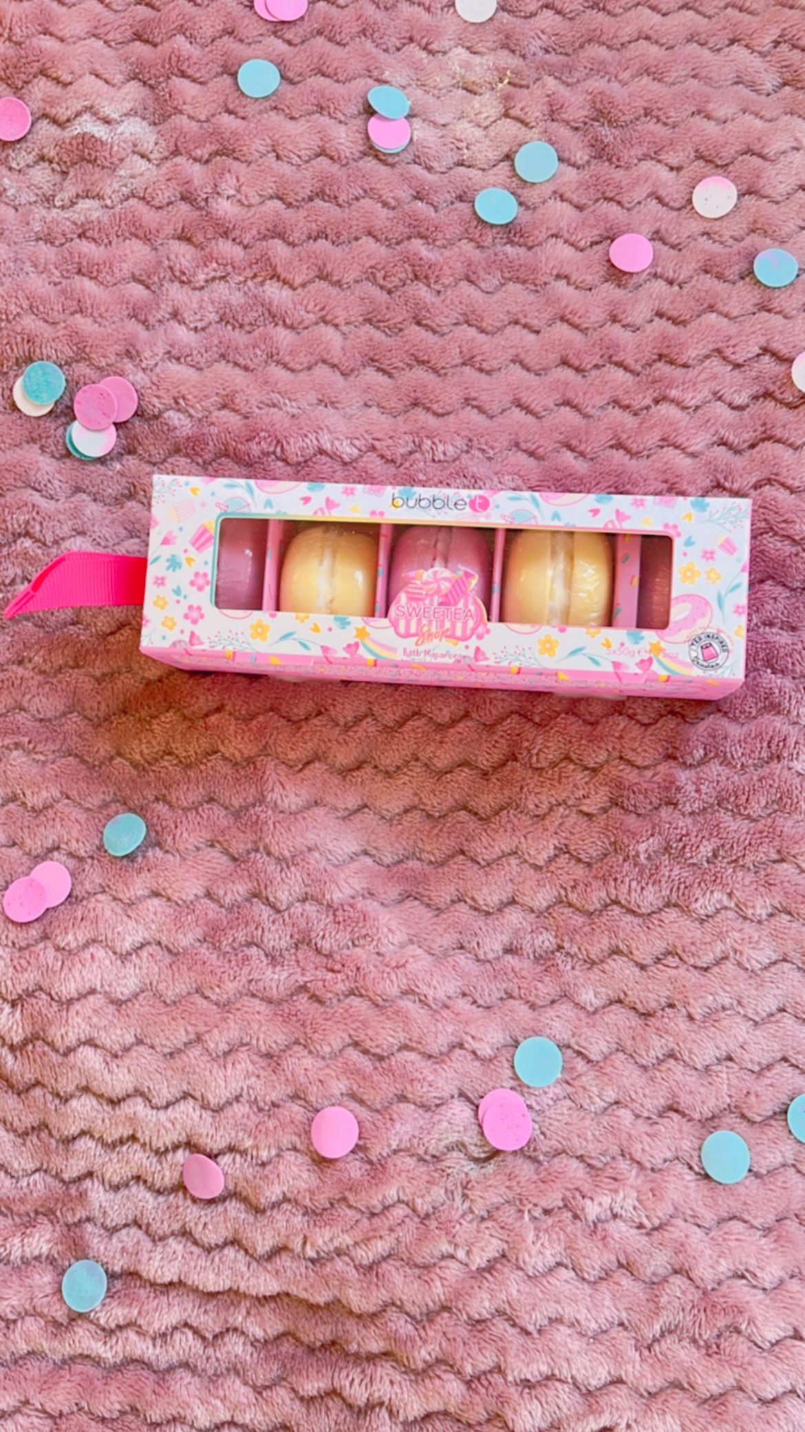 Coffret 5 macarons sweetea pour le bain