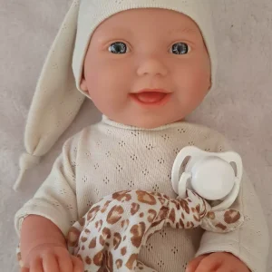 Poupon à Corps souple habillé et accessoires – souriant