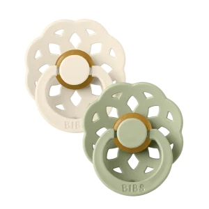Bohème pacifier 2 pack T2 | Ivory – sage
