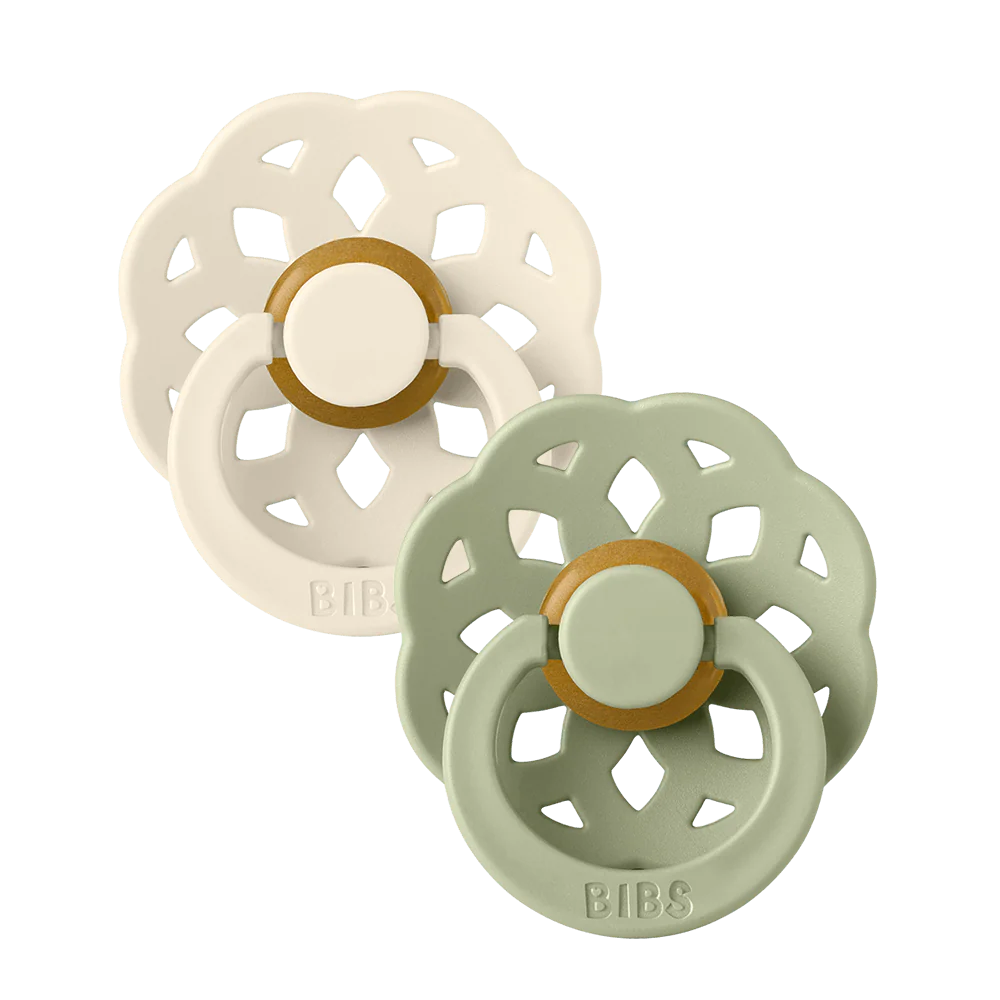 Bohème pacifier 2 pack T2 | Ivory – sage