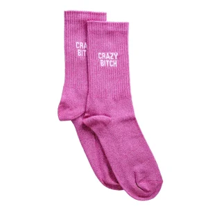 Chaussettes Roses CRAZY BITCH