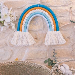 Arc-en-ciel bleu pétrole moutarde