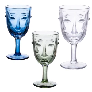Verres à Pieds Visage X6