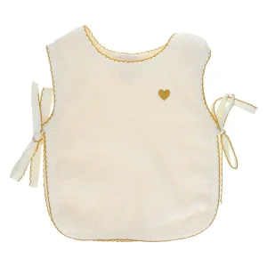Bavoir Tablier Cœurs Moutarde