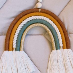 Arc-en-ciel noisette moutarde et vert sauge