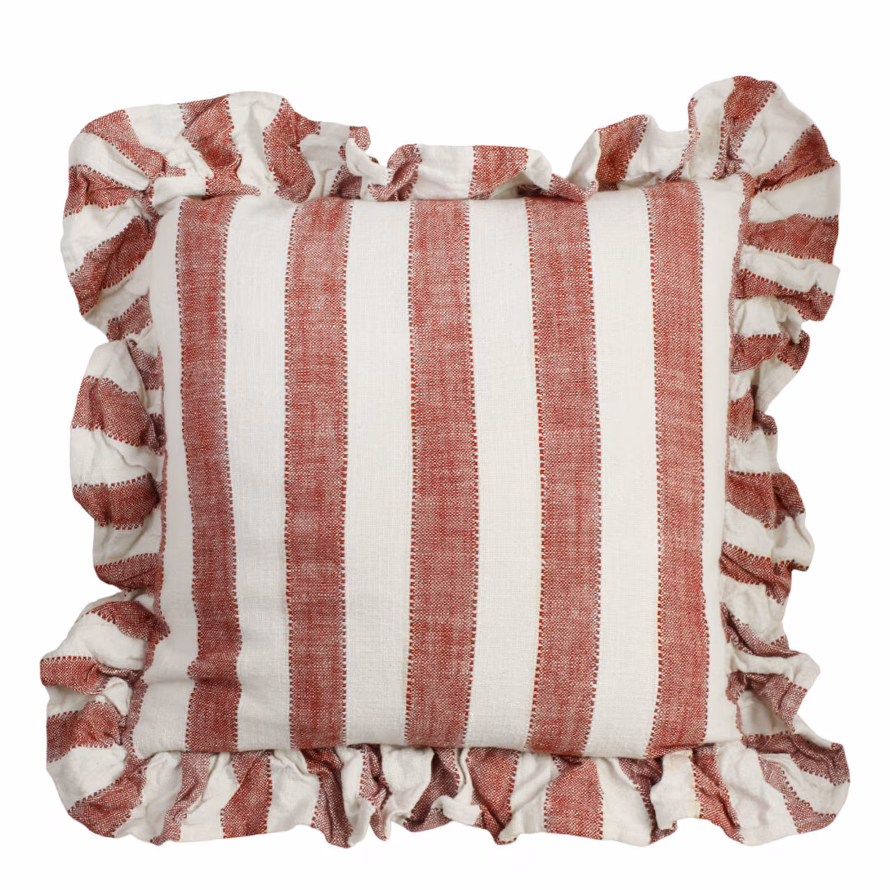 Coussin Ida Stripe Rouge / Blanc, Stromshaga