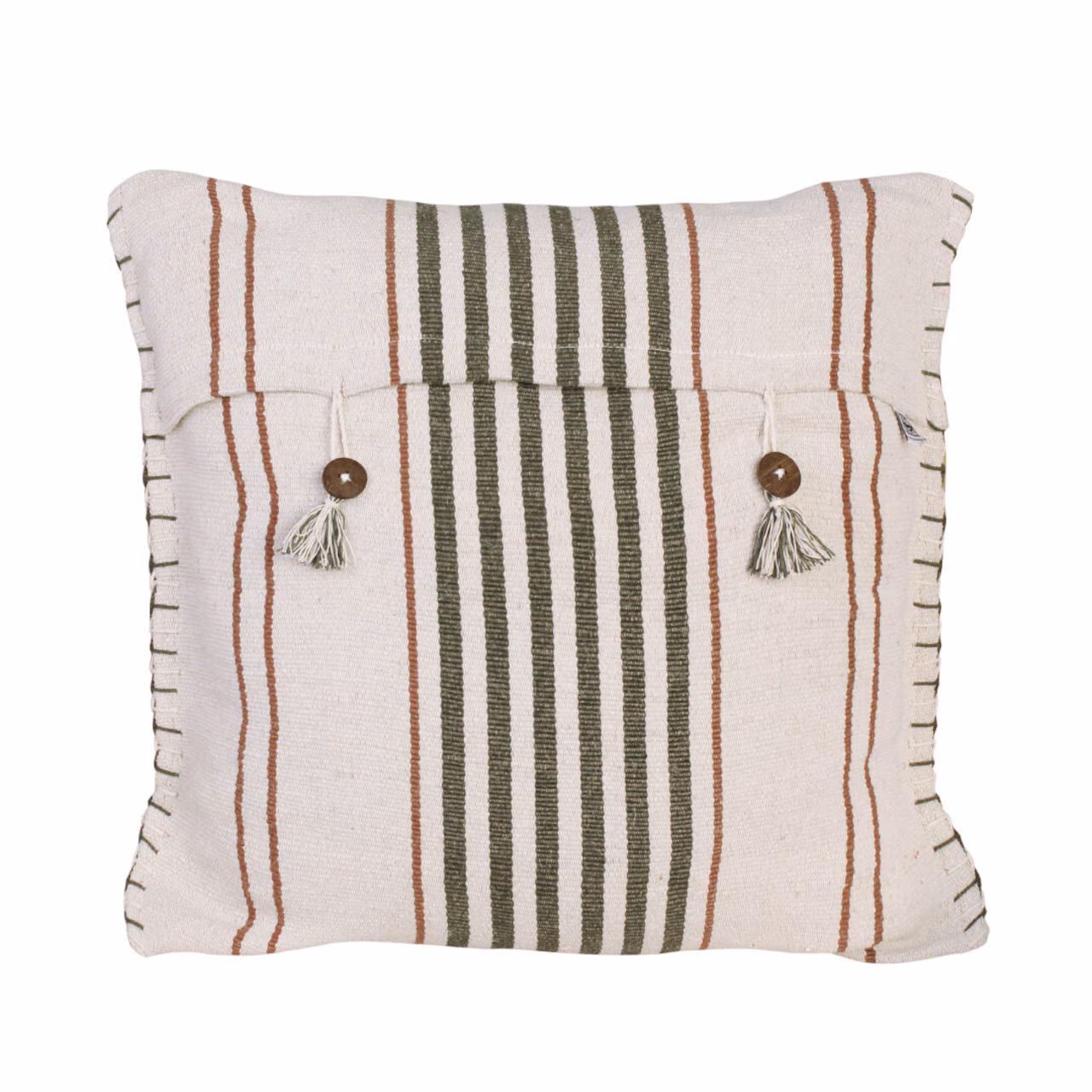 Coussin Finnveden Blanc cassé / Vert, Stromshaga