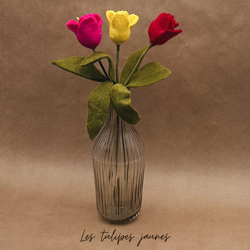 Rose Rose en Feutrine Artisanales – New Heidi – Image 2