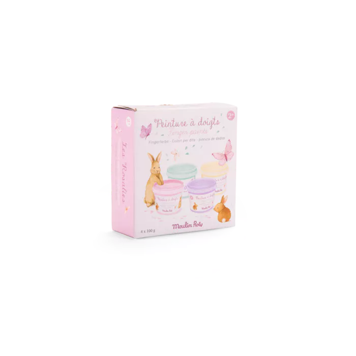 Peinture à Doigts Pastel – Lot de 4 Pots | Les Rosalies, Moulin Roty – Image 3