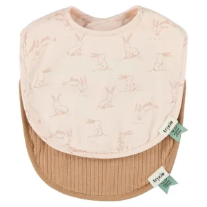 Lot de 2 Bavoirs en Coton Bio Lapin, Trixie