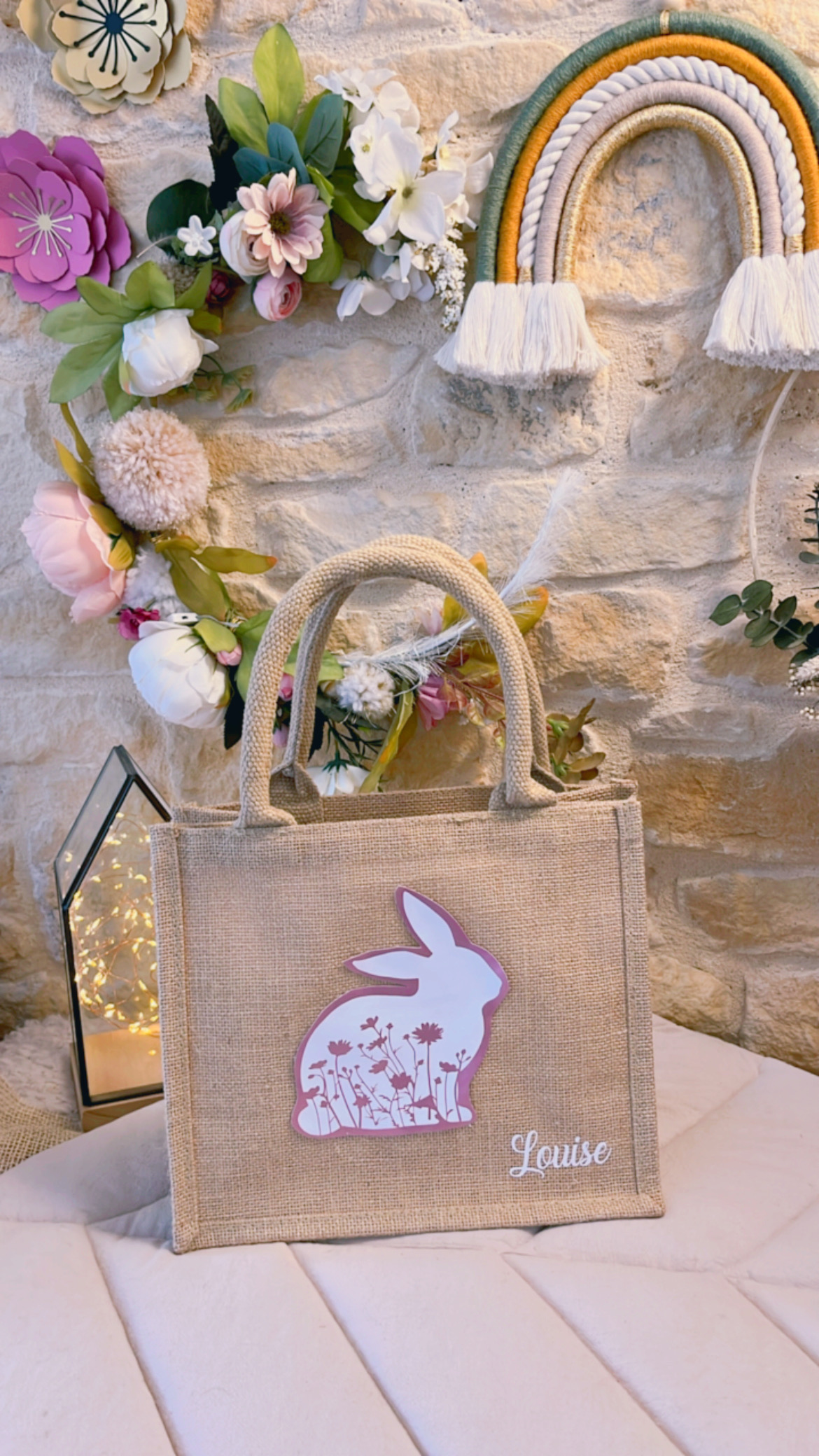 Cabas Jute petit modèle Pâques