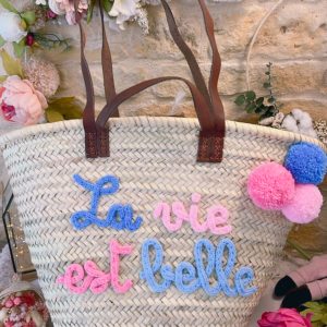 Panier de plage La vie est belle