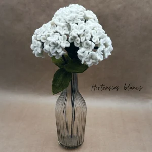 Hortensias blanche en Feutrine – New Heidi