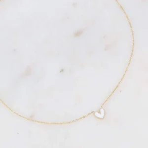 Collier Coeur Blanc