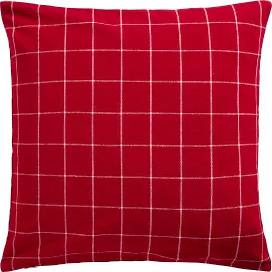 Housse de coussin élégante motif grands carreaux rouges, IB Laursen