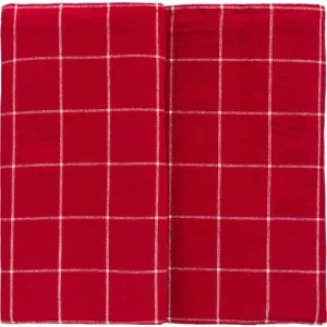 Nappe Silja Rouge à Grands Carreaux Naturels, IB Laursen