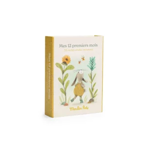 Cartes mes 12 Premiers Mois, Trois Petits Lapins, Moulin Roty