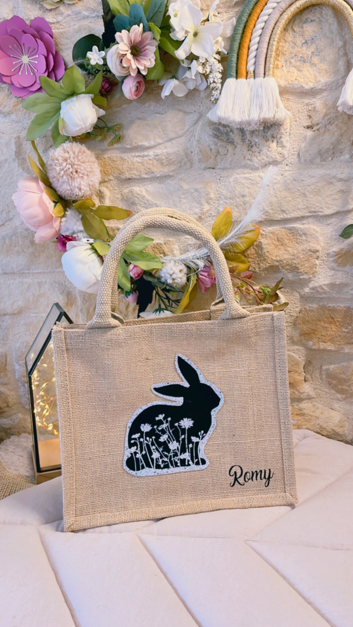 Cabas Jute petit modèle Pâques – Image 3