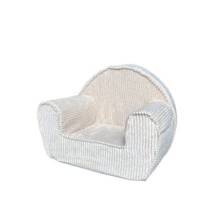 FAUTEUIL ENFANT – VELOURS COTELE BEIGE