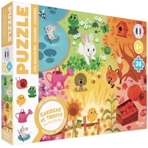 Puzzle Cherche et Trouve – Les couleurs (24 pièces), AUZOU
