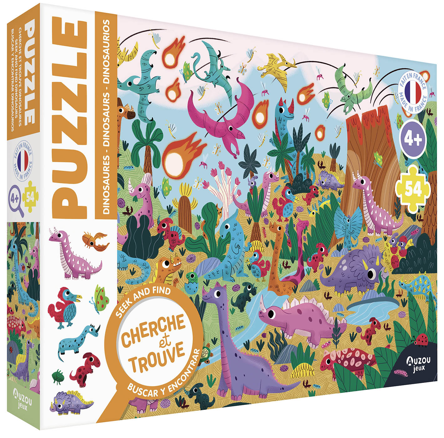 Puzzle cherche et trouve / Les dinosaures
