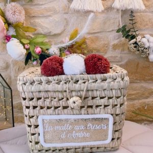 Malle à souvenirs petit modèle avec texte