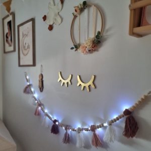 Grande guirlande de perles et pompons Liséa