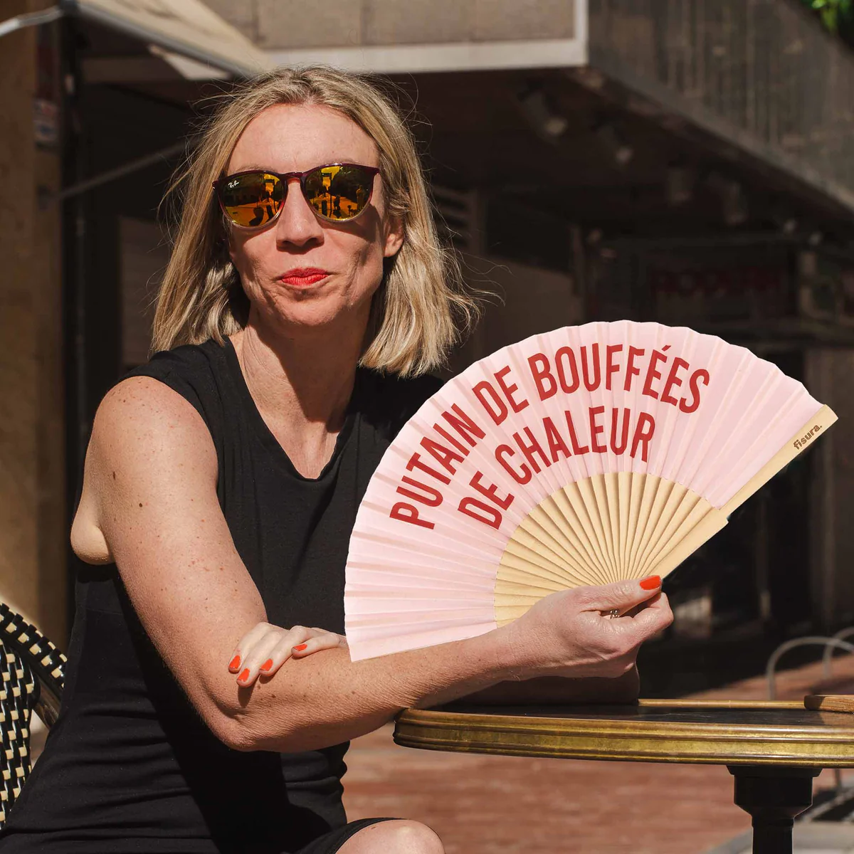 Éventail “Putain de Bouffées de Chaleur”, Fisura – Image 3