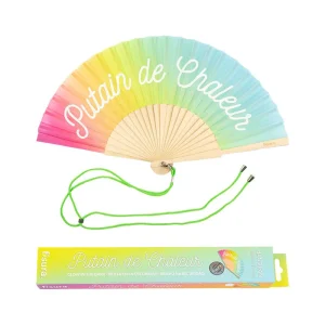 Éventail “Putain de Chaleur” Multicolore, Fisura