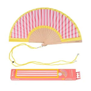 Éventail Rayé Rouge & Blanc, Fisura