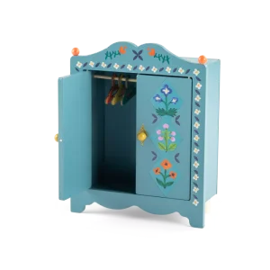Armoire en bois avec cintres Les Minouchkas, Moulin Roty