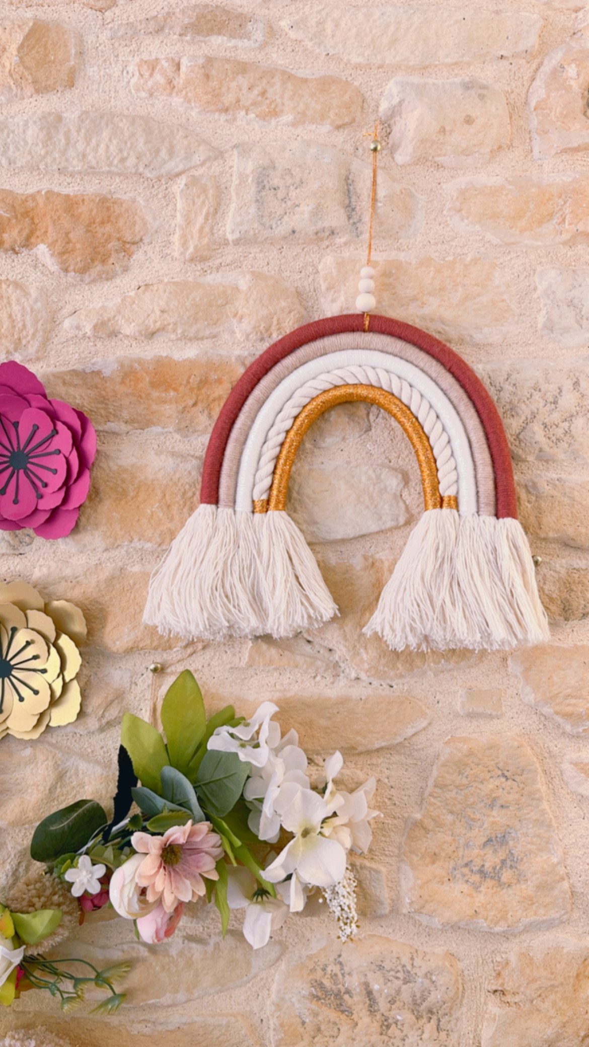 Arc-en-ciel Léane moutarde vieux rose poudré rose pale – Image 2