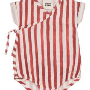 Barboteuse nuage rayures rouges – STUDIO BOHEME