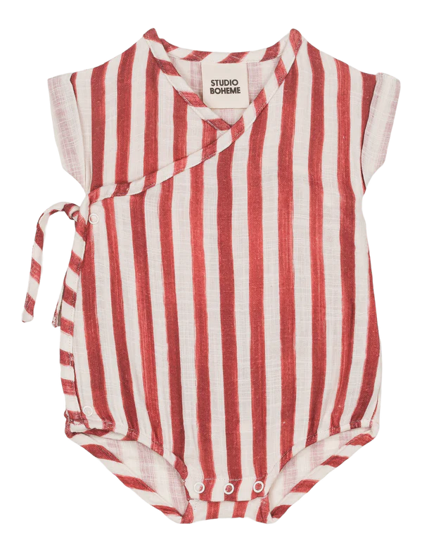 Barboteuse nuage rayures rouges – STUDIO BOHEME