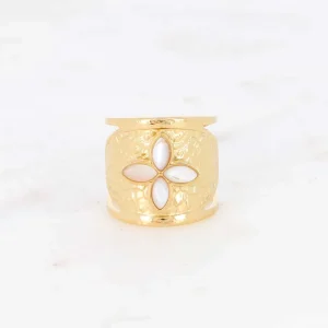 Bague Trèfle et Pierre Naturelles